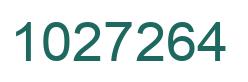 Number 1027264 green image