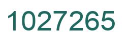 Number 1027265 green image