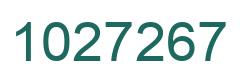 Number 1027267 green image