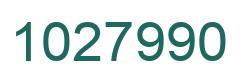 Number 1027990 green image