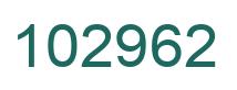 Number 102962 green image