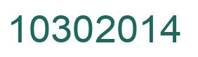 Number 10302014 green image