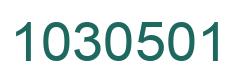 Number 1030501 green image