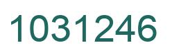 Number 1031246 green image