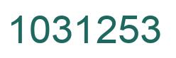 Number 1031253 green image