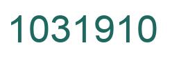 Number 1031910 green image