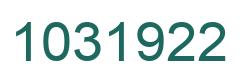 Number 1031922 green image