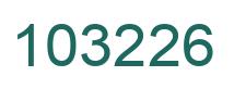 Number 103226 green image