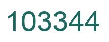Number 103344 green image