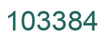 Number 103384 green image