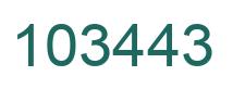 Number 103443 green image