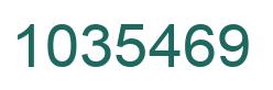 Number 1035469 green image