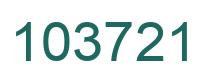 Number 103721 green image