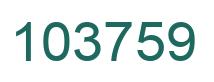 Number 103759 green image