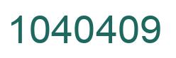 Number 1040409 green image