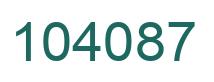 Number 104087 green image