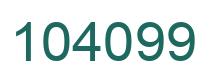 Number 104099 green image