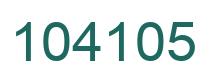 Number 104105 green image