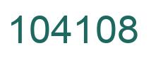 Number 104108 green image