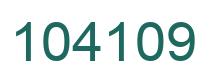 Number 104109 green image