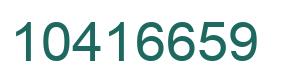 Number 10416659 green image