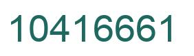 Number 10416661 green image