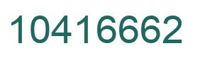 Número 10416662 imagen verde
