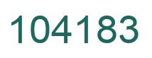 Number 104183 green image
