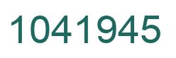 Number 1041945 green image