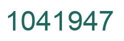 Number 1041947 green image