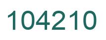 Number 104210 green image