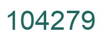 Number 104279 green image