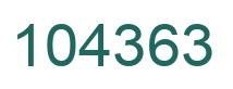 Number 104363 green image