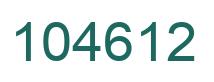 Number 104612 green image