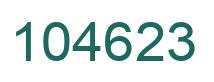 Number 104623 green image