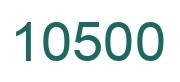 Number 10500 green image