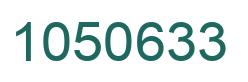 Number 1050633 green image