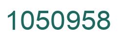 Number 1050958 green image