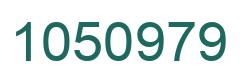 Number 1050979 green image