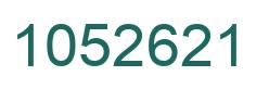 Number 1052621 green image