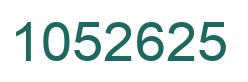 Number 1052625 green image