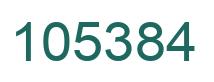Number 105384 green image