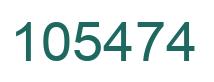 Number 105474 green image