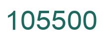 Number 105500 green image