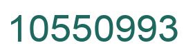 Number 10550993 green image