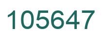 Number 105647 green image