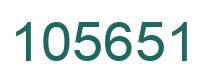 Number 105651 green image