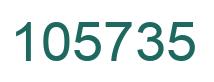 Number 105735 green image
