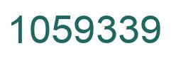 Number 1059339 green image