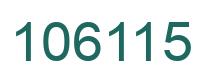 Number 106115 green image